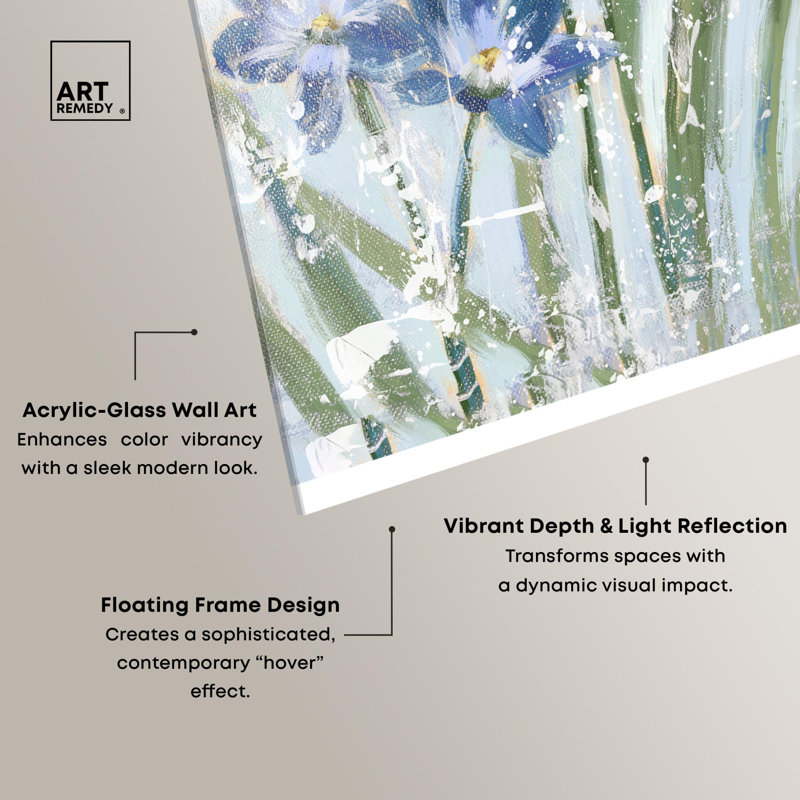 «Blue Iris Blue Decor» par Art Remedy, H 20 po x l 16 po