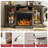 59" TV Stand for TV up to 65" with Electric Fireplace Included-692590646
