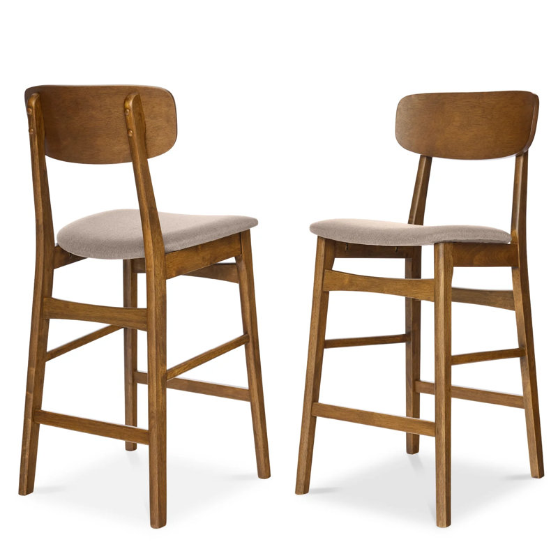 2-Piece Height Bar Stool Set, Gray