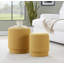 Ensemble de repose-pieds en tissu jaune-902770534