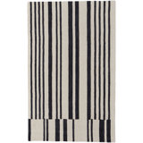 Ryo Architectural Mid-Century Modern, Ivory / Black, 2' X 3' Area Rug