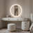 Epperly LED Round Bathroom Mirror with Bluetooth Dimmable Brightness Anti-fog Function-1719460297
