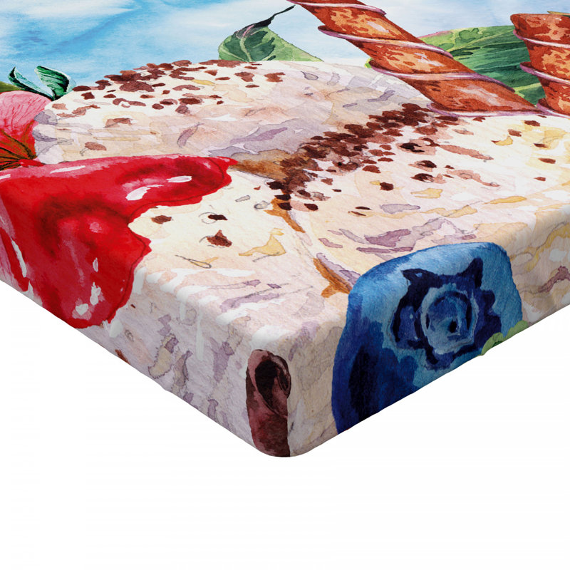 Microfiber Floral Fitted Sheet, Full Fitted Sheet