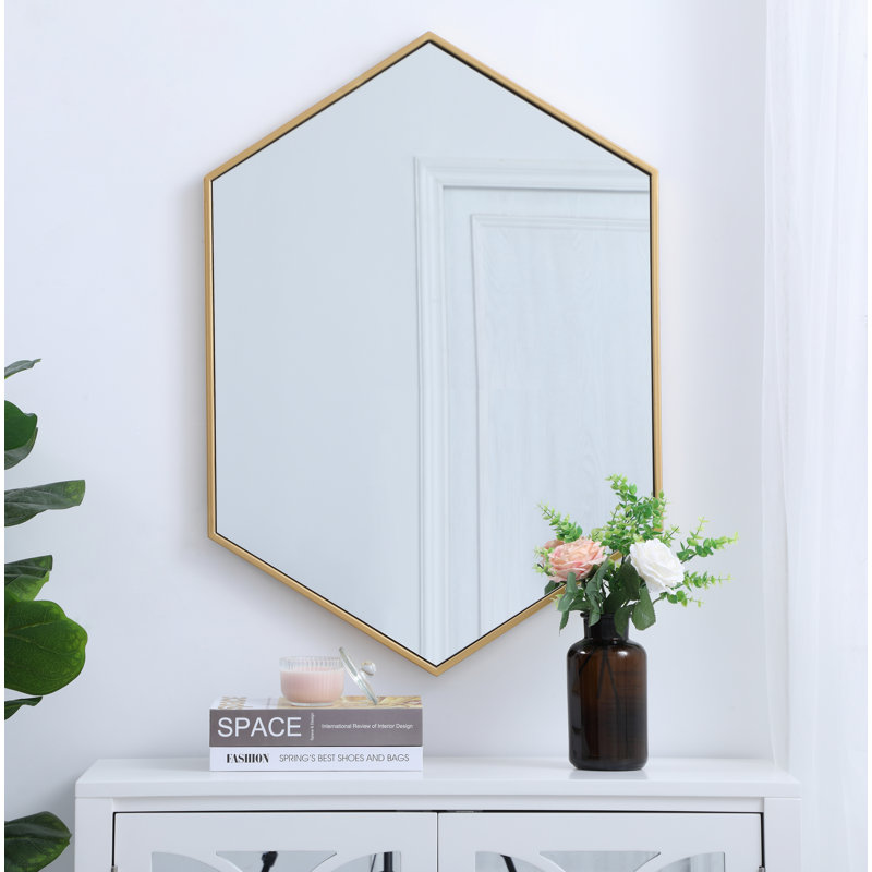 Miroir mural Sabine, 34 po x 24 po, Laiton