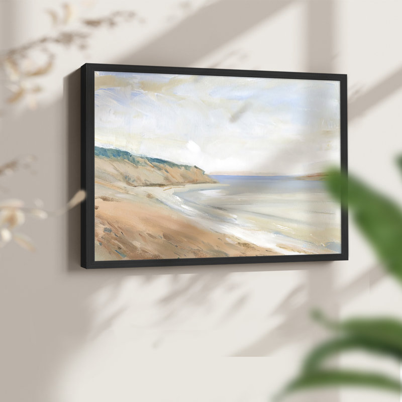 Shoreline Study I -Framed Print - Restickable, H 8 po x l 10 po, Noir, noir, noir, noir