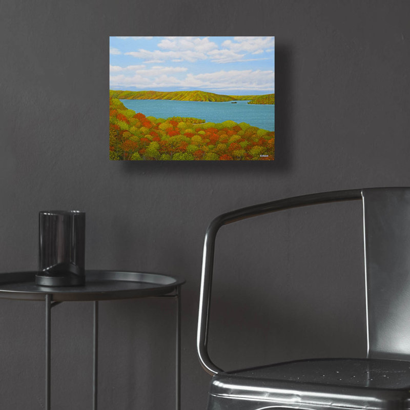  «Autumn At Sir Sams» par Kenneth M Kirsch, art mural en verre acrylique, 16 po x 12 po