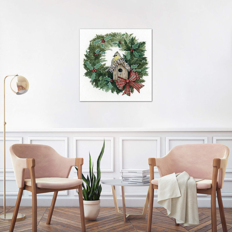 Holiday Wreath by Kathleen Parr McKenna - Wrapped Canvas Print, 66.04 cm H x 66.04 cm W x 1.91 cm D
