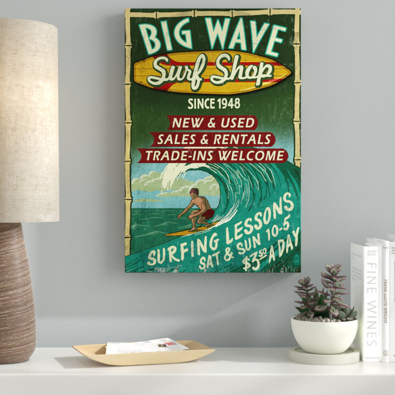 " Surfing " by Lantern Press, 19" H x 12" W x 2" D