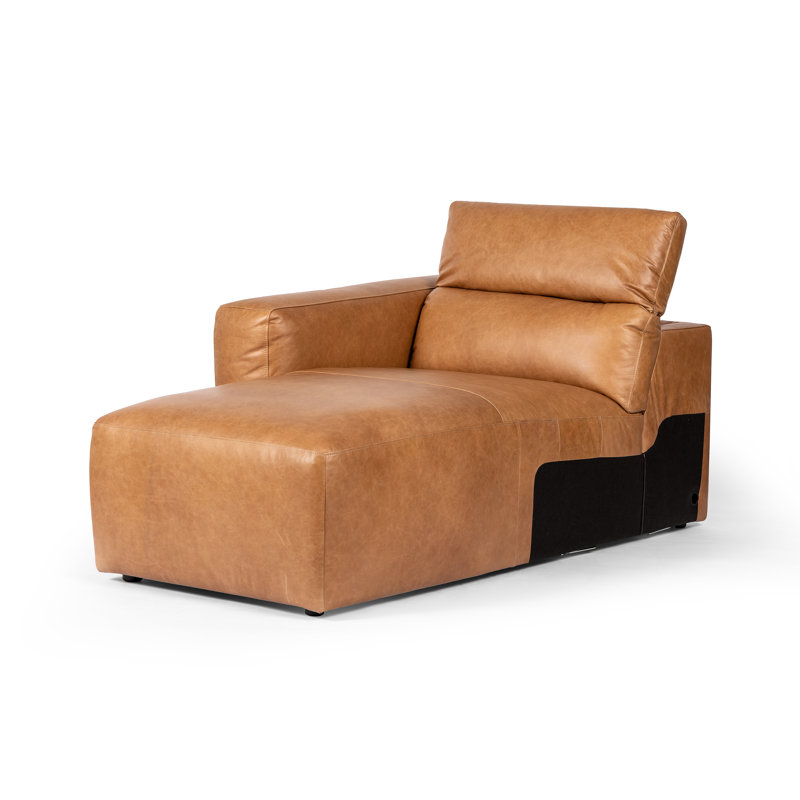 Radley Chaise Sectional, Left Hand Facing, Sonoma Butterscotch Top Grain Leather