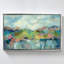 "Abstract Lakeside" par Silvia Vassileva, reproduction sur toile dans un cadre flottant-110965252-110965255