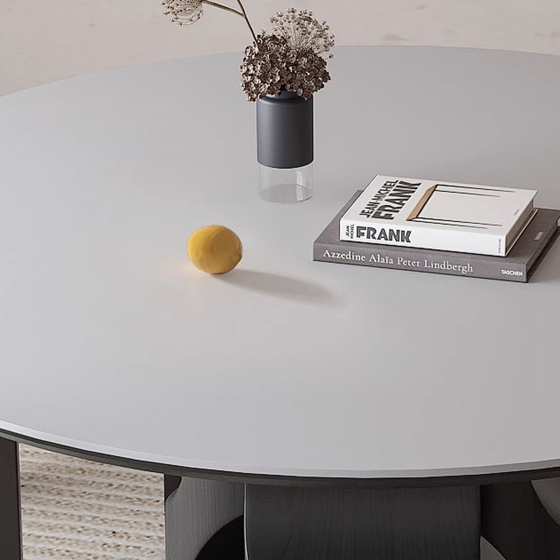Tyneil Round Solid Wood Base Dining Table, 29.53"H x 53.15"L x 53.15" W