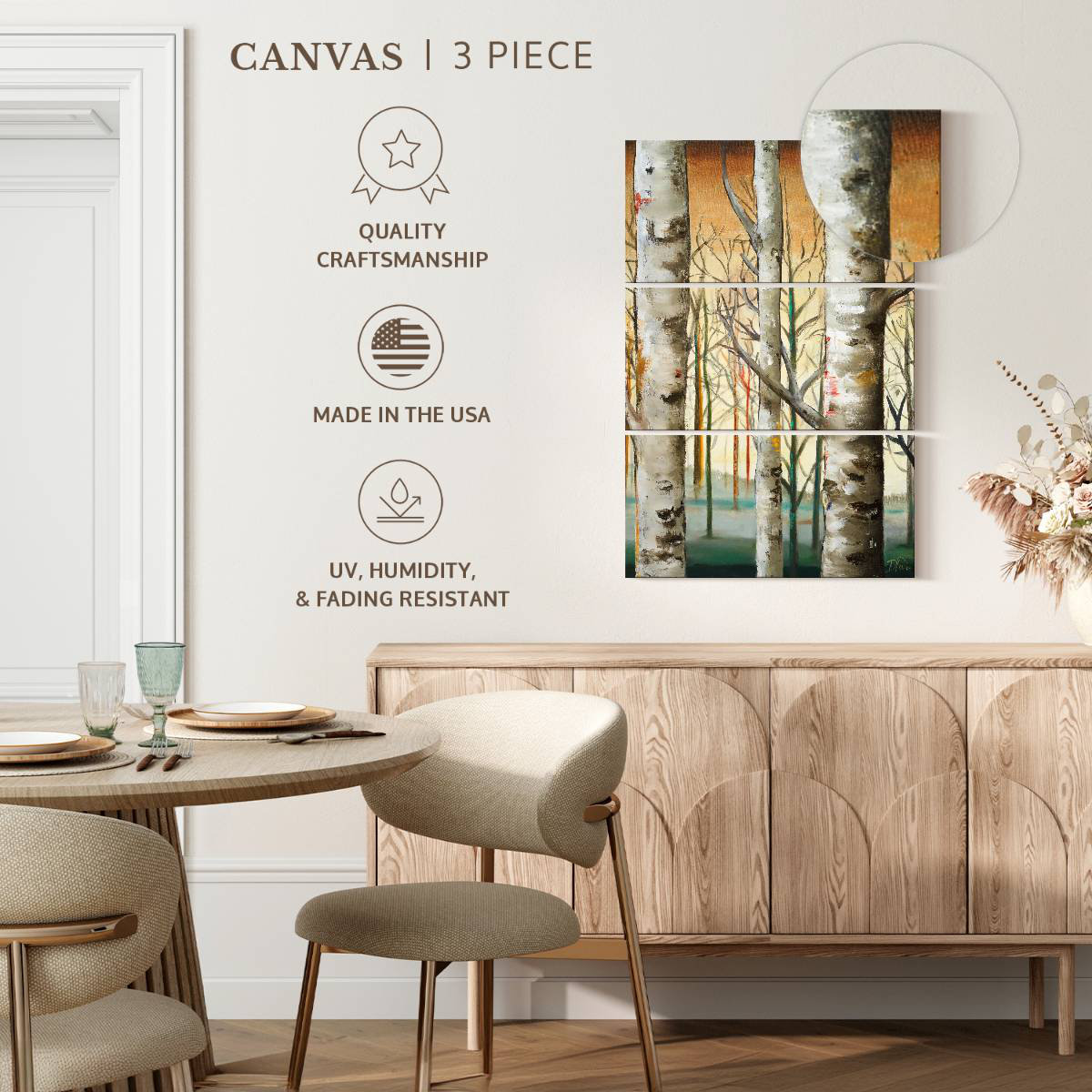 Millwood Pines Alvord Gold Birch Forest III | Wayfair