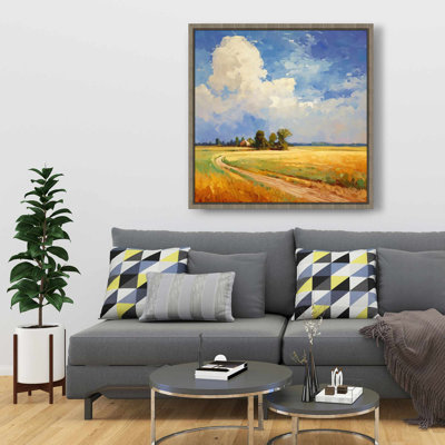 Country Day - Paysage rustique, décoration sur toile encadrée