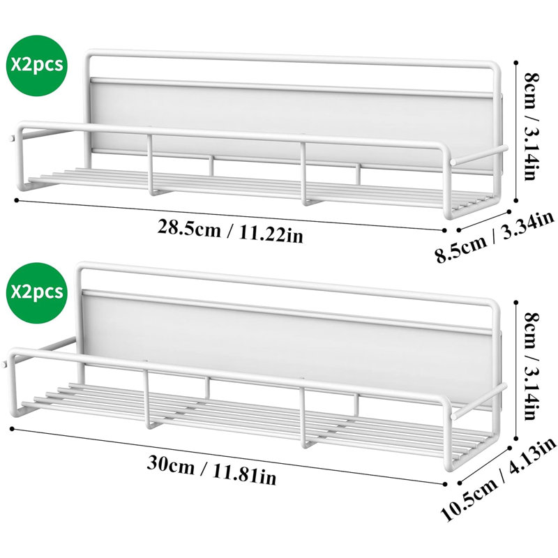 Suction Spice Rack, White