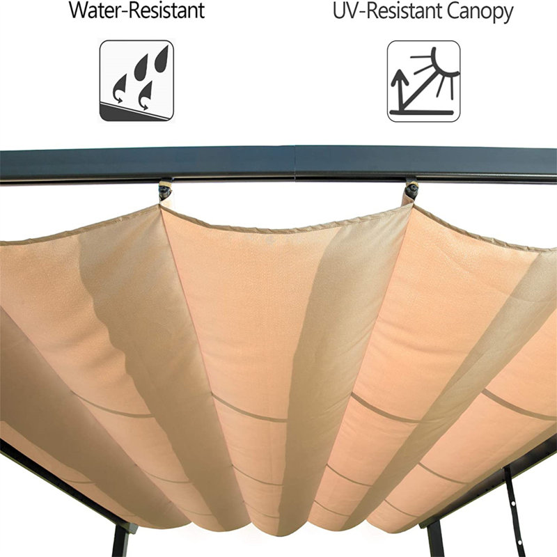 Outdoor 10 Ft. W X 10 Ft. D Metal Grill Gazebo Canopy