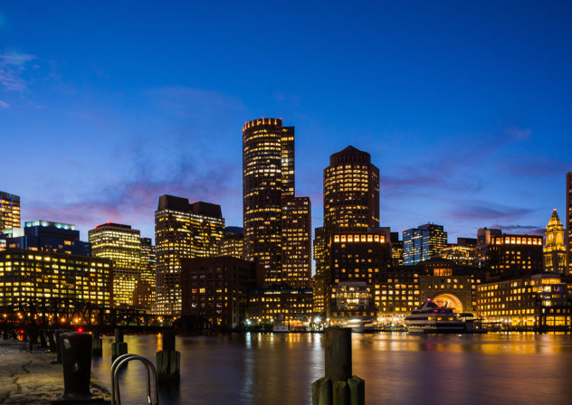 Boston Harbor at sunset
