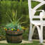 Rustic Home And Garden Whiskey Barrel Planter Upsycled Oak Wood Round Tub D40 H30 Cm, 37.7 Ltrs Cap.-1080829388