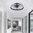 Kyell 20" Low Profile Bladeless Black Ceiling Fan with LED Lights and Remote Control