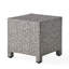 Table d'appoint - H 18,51 po, table d'appoint cubique en PE et fer noir, assemblage - attrayant sans assemblage-1395498114