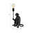 Trinx 20" Monkey Table Lamp With Bulb, Enigmatic Black