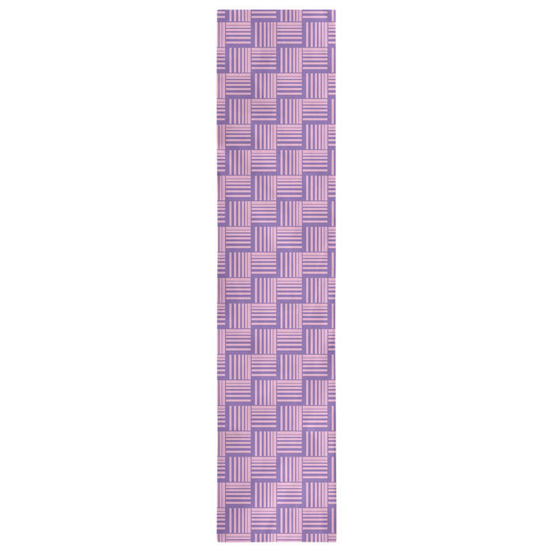Fractured Stripes Table Runner, 16" x 72", Light Purple/Pink
