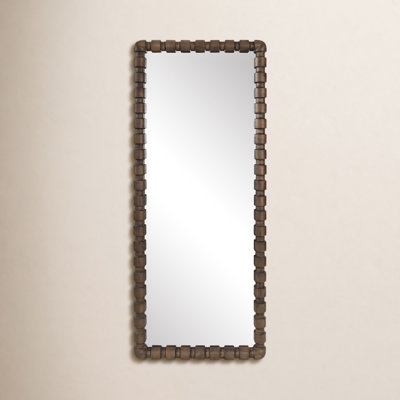 Wooden Bobbin Vanity Mirror