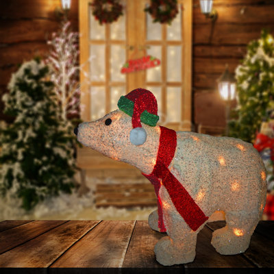 Décoration lumineuse décorative de Noël ours polaire 3D