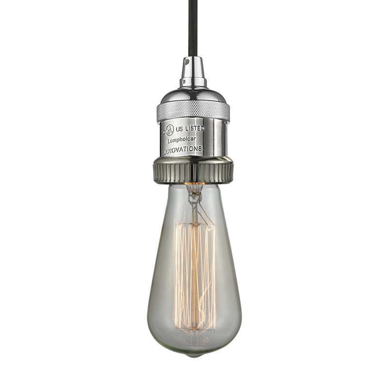 Luminaire suspendu à 1 lumière Amselmo, Nickel poli