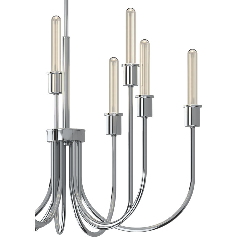 Lustre traditionnel / classique en nickel poli à 9 lumières Concord