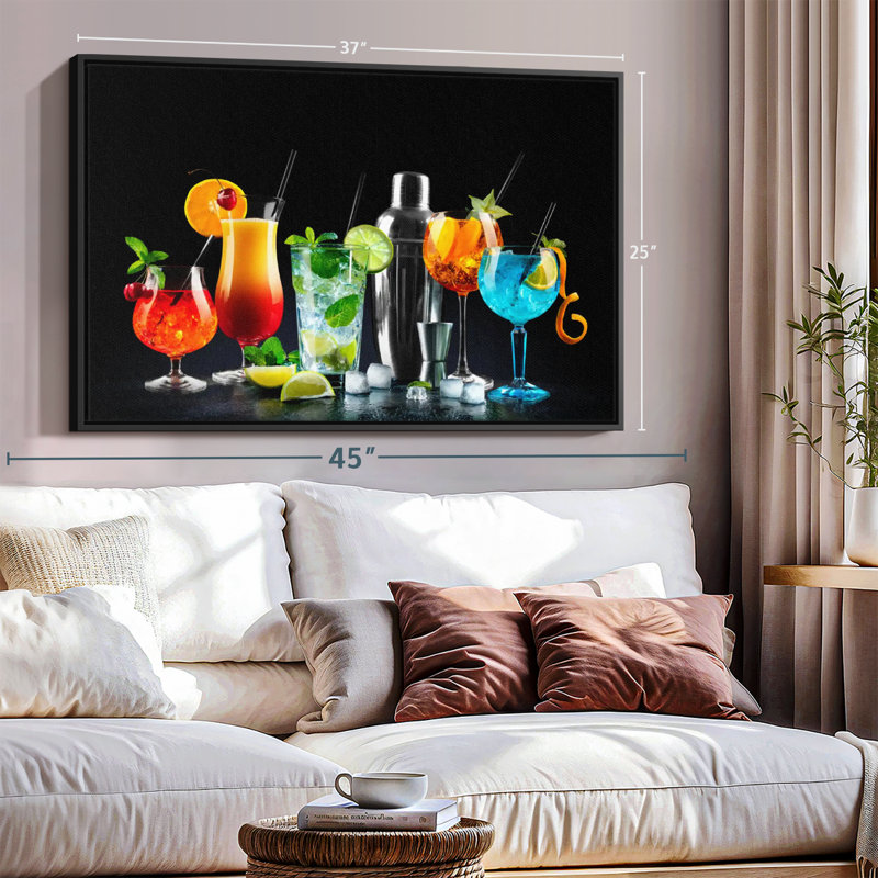 Impression sur toile Snedicor Bar Cocktail, H 25 po x l 37 po