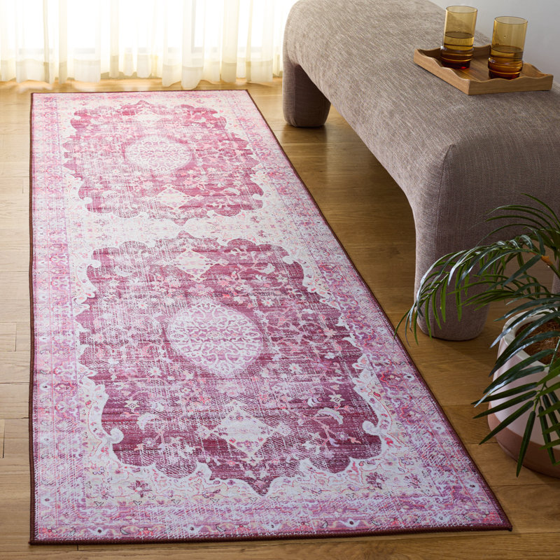 Tapis oriental performant lavable à la machine Tucson, Tapis de couloir 2 pi 6 po x 8 pi