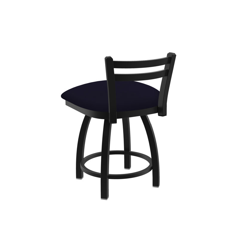 Tabouret de coiffeuse en métal Jackie, Vinyle - Crépuscule galop, Noir froissé