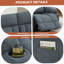 Causeuse inclinable avec porte-gobelets et poche latérale pour le salon-986304377