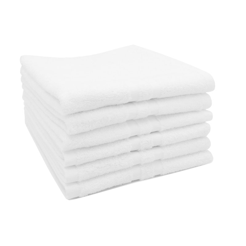 Midweight Hand Towel, White