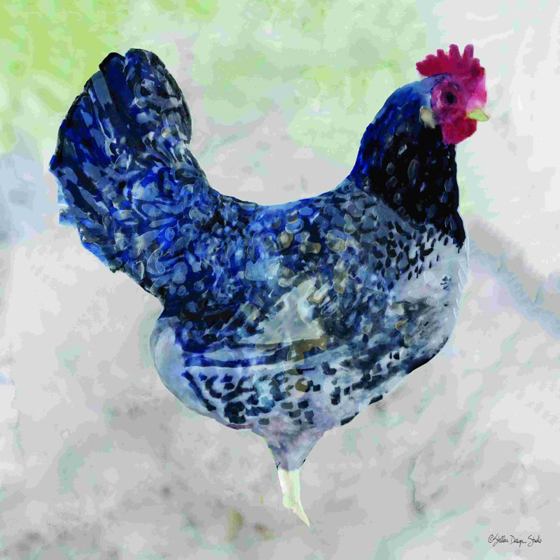 Coq 1, H 30 po x l 30 po, No, Toile tendue