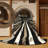 Machine Washable Manhasset Posh & Luxe Starburst Rug in Black – Black Binding-2064633597
