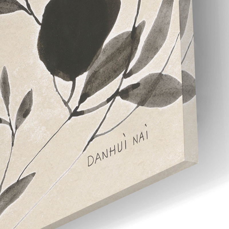 «Botanical Shadows 1 Beige» par Danhui Nai, art mural en verre acrylique, H 16 po x l 12 po x P 0,13 po