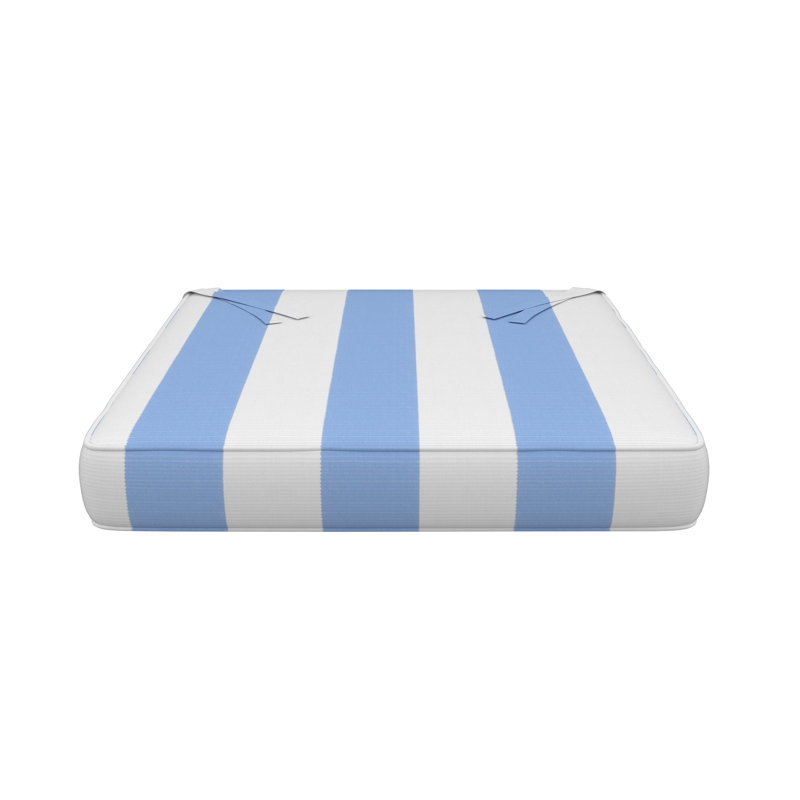 Sunbrella® Indoor Outdoor Dining Chair Seat Cushion, 16" W x 16" D, Refuge Ocean