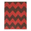 Red & Brown Chevron Dhurrie Cotton Rug - 10' x 14'6""-1751723919
