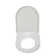 Croydex Wl610722H Telese D Shape Toilet Seat, White With Soft Close And Quick Release