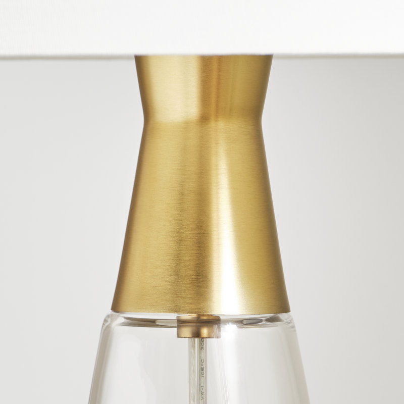Pender 1-Light Medium Table Lamp, Satin Brass