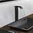 LED Rainfall Shower System in Matte Black Luxurious Design with Jets and Touch Panel Control
