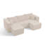 Canapé modulaire compact en velours côtelé modulaire compact avec un style minimaliste moderne-1444293519