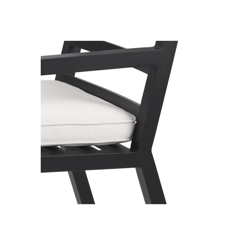 Delta Outdoor Dining Armchair, Black