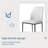 Faux Leather Solid Back Dining Side Chair With Stable Steel Legs, Set Of 4-1449090111