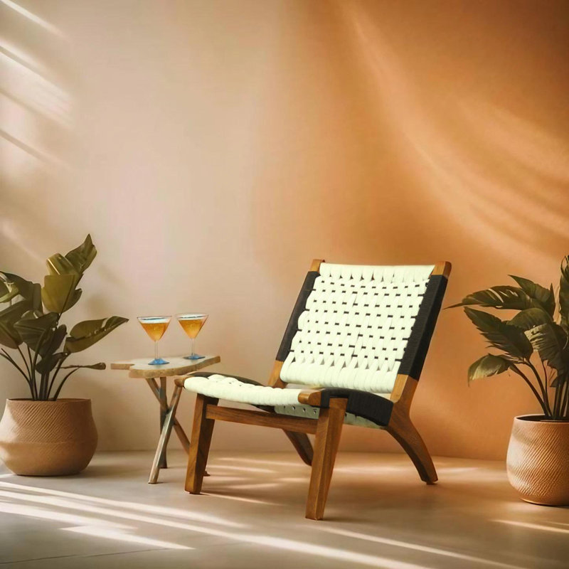 Chaise Ponpon Acapulco | Chaise d'appoint tissée
