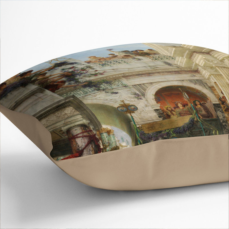 Spring Scatter Cushion, 40cm H x 40cm W x 15cm D, Stone