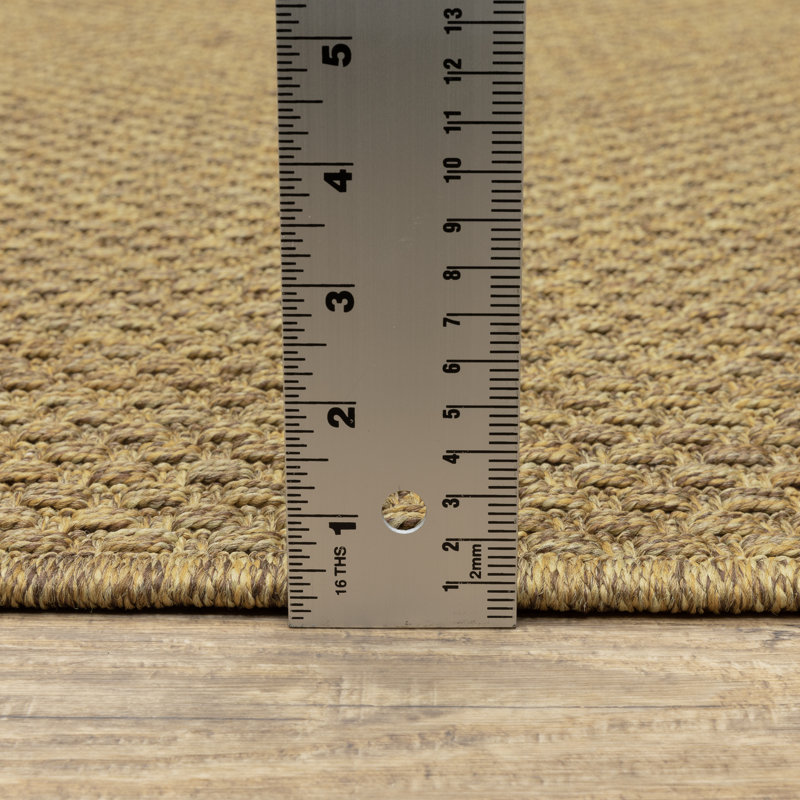Tapis intérieur / extérieur brun clair Stenya, Tapis de couloir 2 pi 3 po x 7 pi 6 po