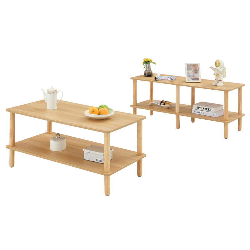 Coffee Table&TV Table Sets, Burly Wood