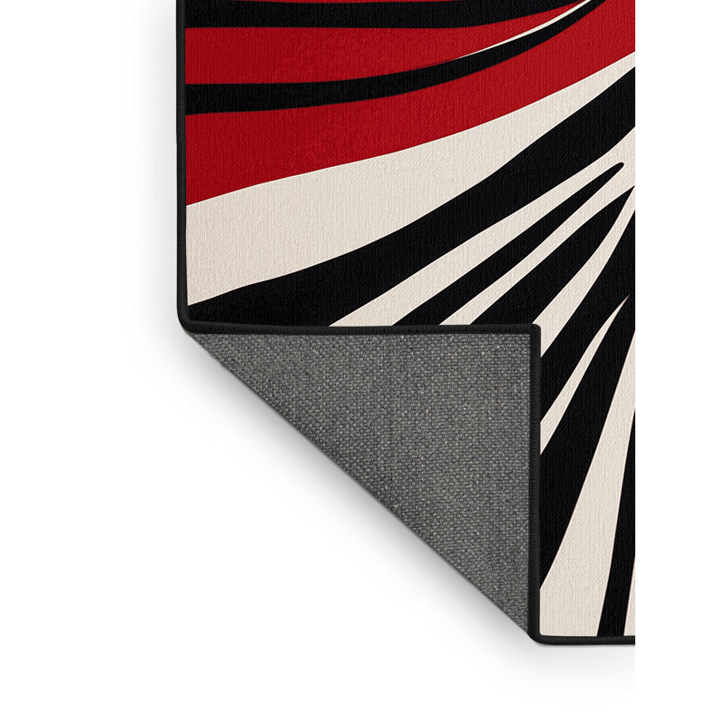 Crimson Harmony Rug, Round 8'